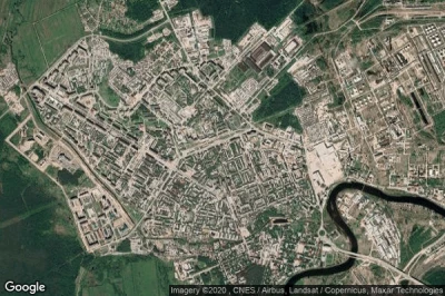 Vue aérienne de Ukhta