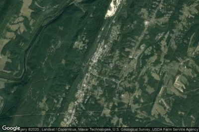 Vue aérienne de Berkeley Springs