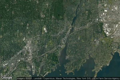 Vue aérienne de Cos Cob