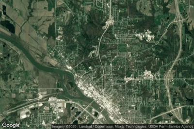 Vue aérienne de Wapello County