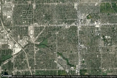 Vue aérienne de Oak Lawn