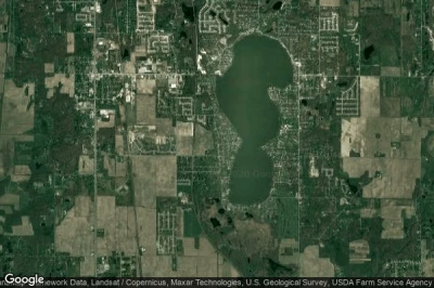 Vue aérienne de Cedar Lake