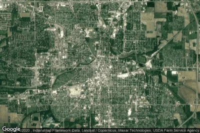 Vue aérienne de Muncie