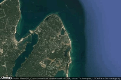 Vue aérienne de Oak Bluffs