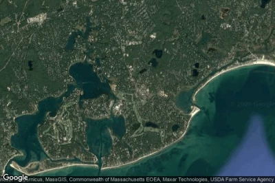 Vue aérienne de Osterville