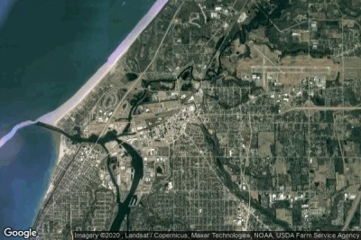 Vue aérienne de Benton Harbor