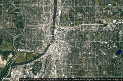 Vue aérienne de Grand Rapids