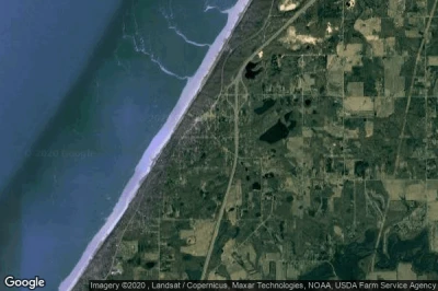 Vue aérienne de Lake Michigan Beach