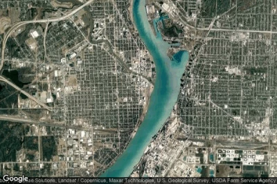 Vue aérienne de Port Huron