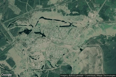 Vue aérienne de Rudnichnyy