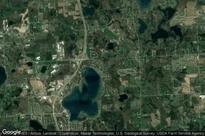 Vue aérienne de Whitmore Lake
