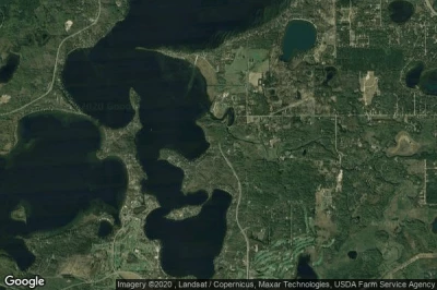 Vue aérienne de East Gull Lake