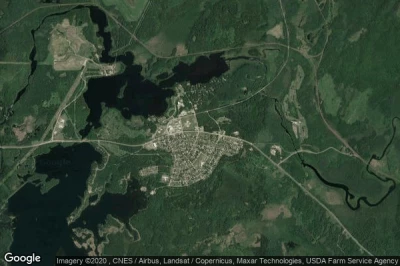 Vue aérienne de Hoyt Lakes