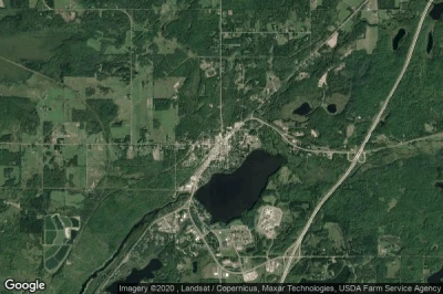 Vue aérienne de Moose Lake