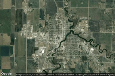 Vue aérienne de Thief River Falls