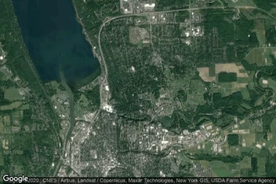 Vue aérienne de Cayuga Heights