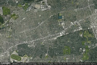 Vue aérienne de New Hyde Park