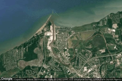 Vue aérienne de Fairport Harbor