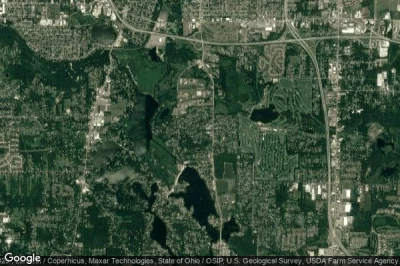 Vue aérienne de Portage Lakes