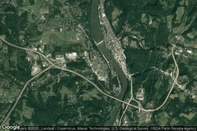 Vue aérienne de West Kittanning