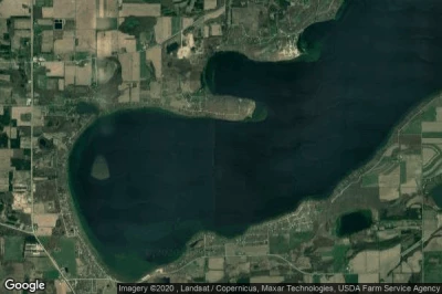 Vue aérienne de Green Lake County