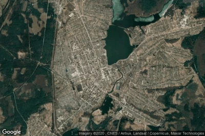 Vue aérienne de Lyudinovo