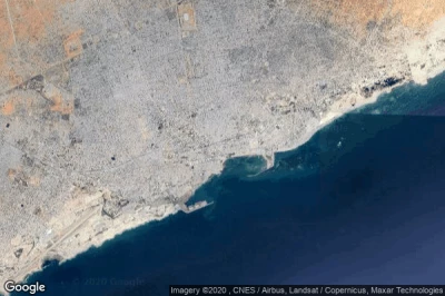 Vue aérienne de Mogadishu