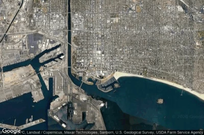 Vue aérienne de Long Beach