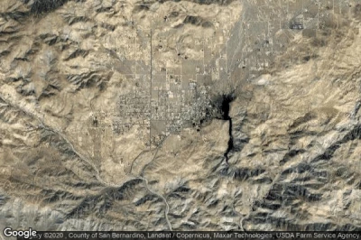 Vue aérienne de Morongo Valley
