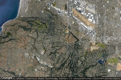 Vue aérienne de Rolling Hills Estates