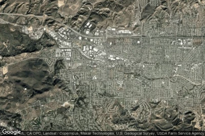 Vue aérienne de Simi Valley