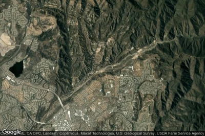 Vue aérienne de Trabuco Canyon