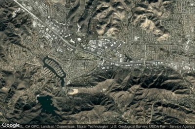 Vue aérienne de Westlake Village