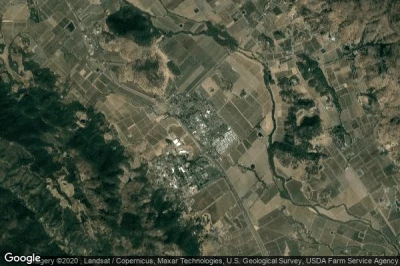 Vue aérienne de Yountville