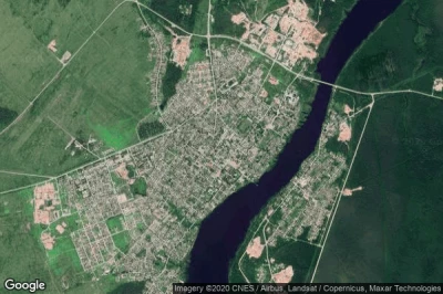 Vue aérienne de Kargopol