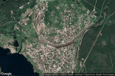 Vue aérienne de Kandalaksha