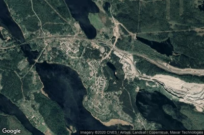 Vue aérienne de Kamennogorsk