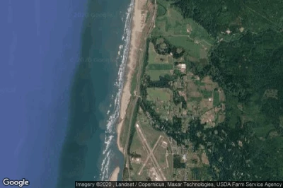 Vue aérienne de Clam Beach