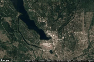 Vue aérienne de Seeley Lake