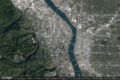 Vue aérienne de Portland