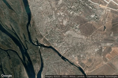 Vue aérienne de Akhtubinsk