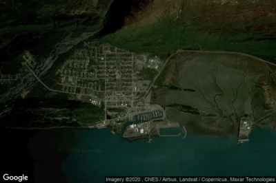 Vue aérienne de Valdez