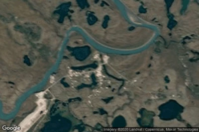 Vue aérienne de Arctic Village