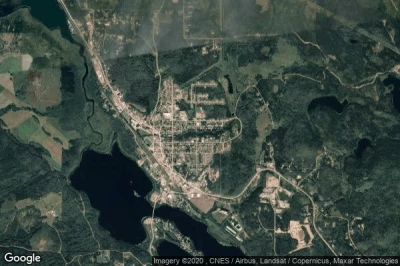 Vue aérienne de Burns Lake