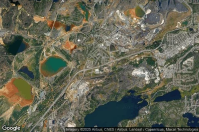 Vue aérienne de Copper Cliff