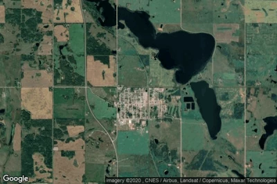 Vue aérienne de Delburne