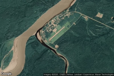 Vue aérienne de Fort Liard