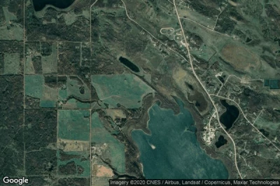 Vue aérienne de Goodfish Lake