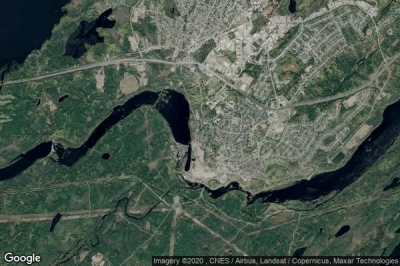Vue aérienne de Grand Falls-Windsor