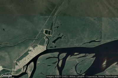 Vue aérienne de Kashechewan